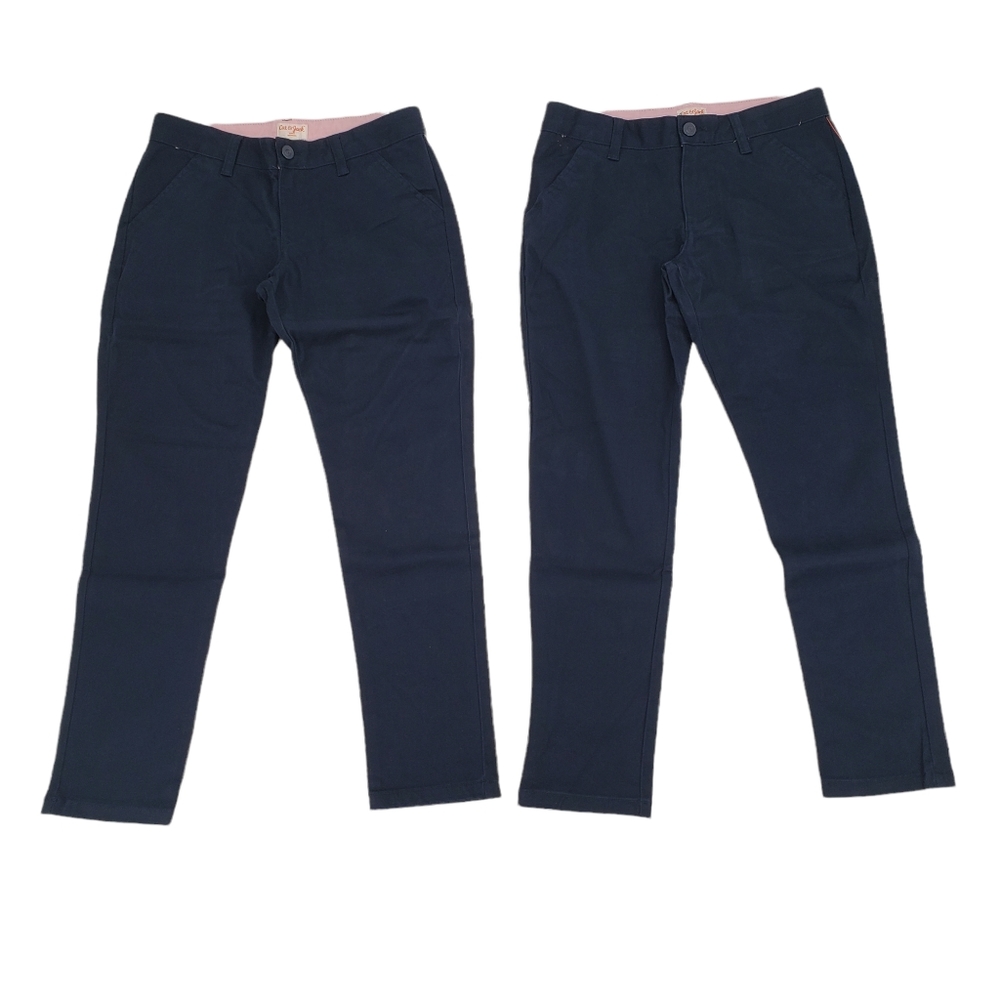 NWT Cat & Jack Girls School Uniform Pants 10 Plus - Two Pack Fighter Pilot Blue